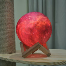 Load image into Gallery viewer, Galaxy Print Moon Lamp