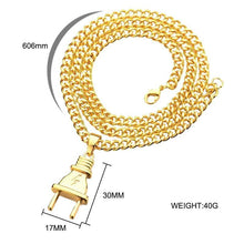 Load image into Gallery viewer, Electric Plug Chain Necklace