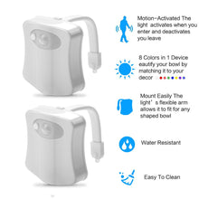 Load image into Gallery viewer, Motion Sensor Toilet Nightlight