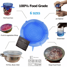 Load image into Gallery viewer, Stretch & Fit - Silicone Stretch Lids (6-Pack)