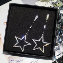 Load image into Gallery viewer, Rhinestone Five-Pointed Star Earrings