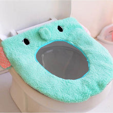 Load image into Gallery viewer, Cartoon Washable Toilet Mat Portable Toilet Seat Cover Warmer Bathroom Accessories Plush Toilet Cushion