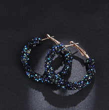 Load image into Gallery viewer, Crystal Hoop Earrings