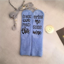 Load image into Gallery viewer, Fluffy Wine Socks