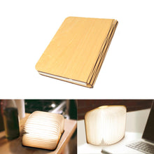 Load image into Gallery viewer, Foldable LED Wooden Book
