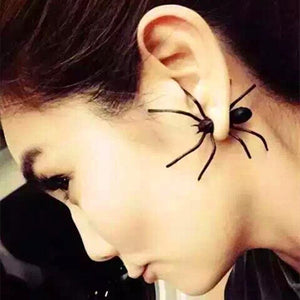 Black Spider Earrings