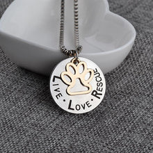 Load image into Gallery viewer, Rescue Paw Print Necklace
