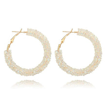 Load image into Gallery viewer, Crystal Hoop Earrings
