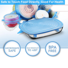 Load image into Gallery viewer, Stretch &amp; Fit - Silicone Stretch Lids (6-Pack)
