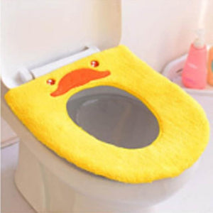 Cartoon Washable Toilet Mat Portable Toilet Seat Cover Warmer Bathroom Accessories Plush Toilet Cushion